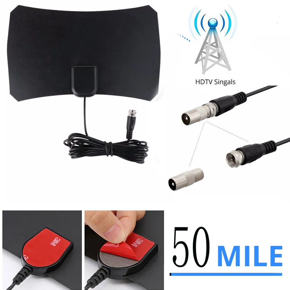 

New digital antenna 50miles irregular alliance HD HDTV ATSC 85g