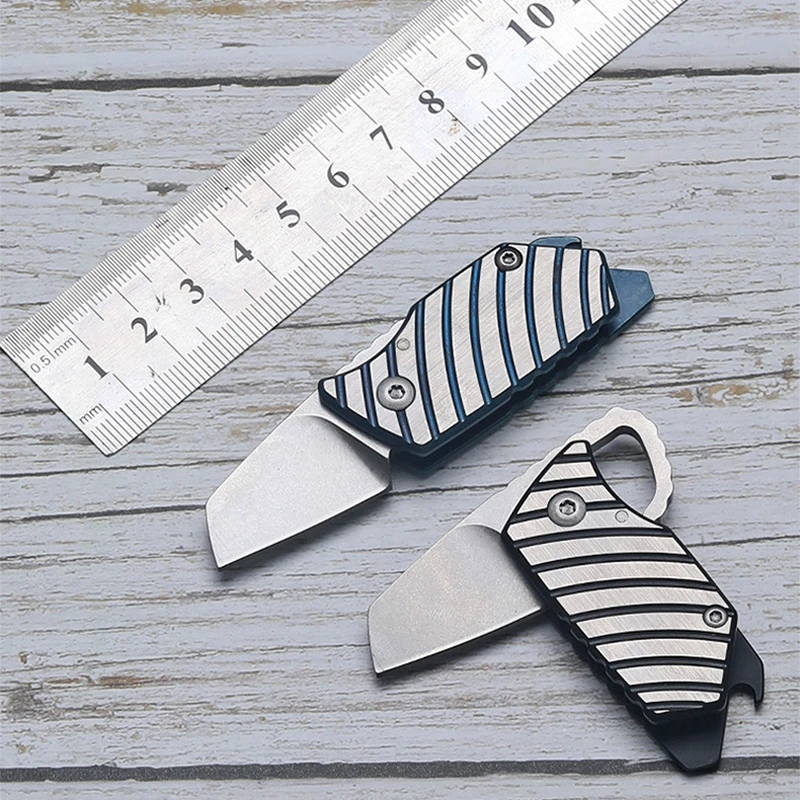 Прямая поставка D2 стальной Zebra складной нож титановая ручка Открытый нож выживания кемпинг Портативные Ножи карманные ручные инструменты с коробкой