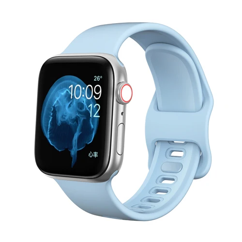 Gemstone green Жидкий силиконовый ремешок для apple watch band 44 мм, 42 мм, 40 мм, 38 мм, версия наручных часов iwatch, ремешок 5/4/3/2/1 такой же как apple's официальный силиконового материала - Цвет ремешка: Gemstone green