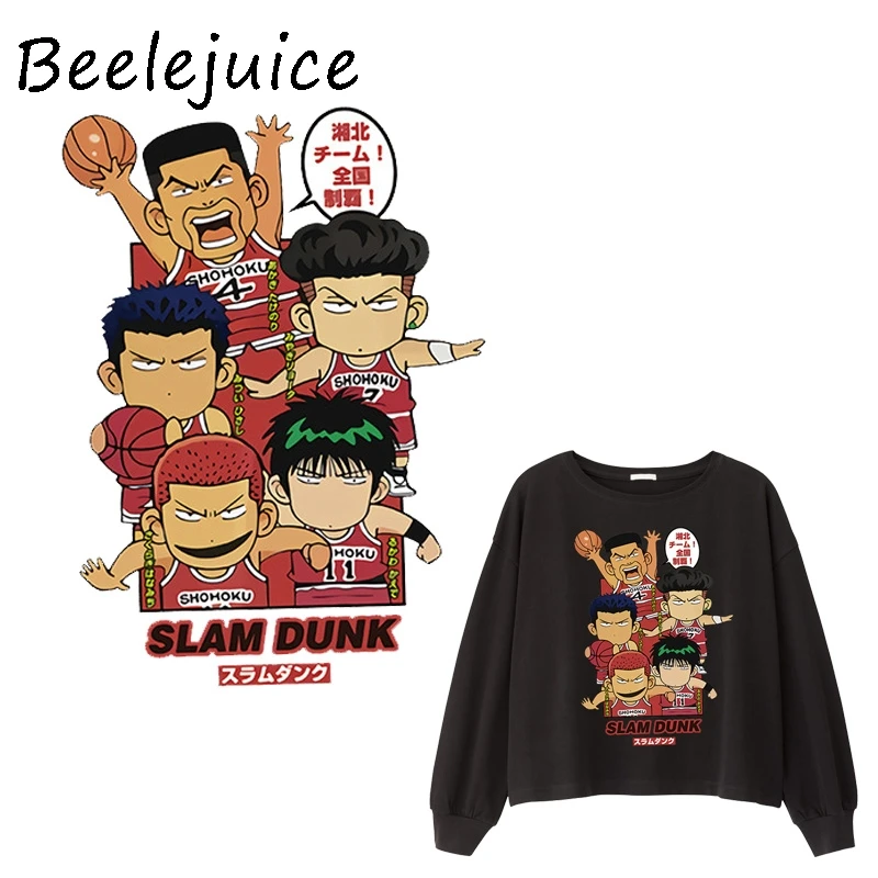 SLAM DUNK мультфильм патчи для одежды DIY класс-термопереводные наклейки декоративные аксессуары