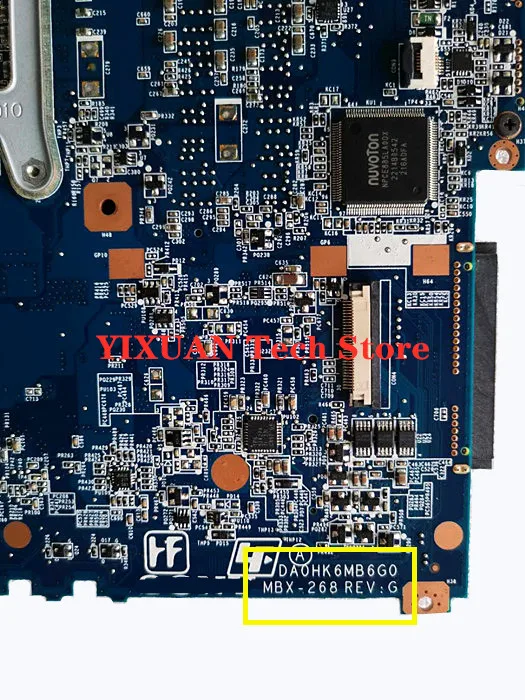 Placa-mãe do Portátil para Sony Vaio Série Sve14 Da0hk6mb6g0 Mbx268 Sve14118fxw Sve141l11t Sve141d11l A1893200a A18931 - Imagem 2