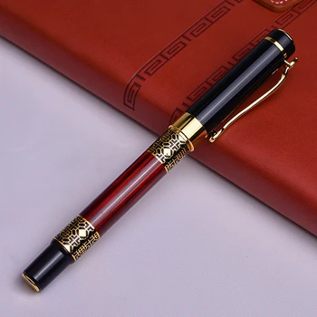 

Vintage Luxury Fountain Pen Classical Wood Grain Business Pen Metal Signature Fountain Pen Writing Supplies Gifts High Quality