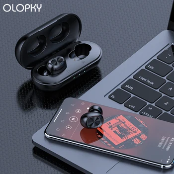 

Wireless Bluetooth Earphone 5.0 Touch Control TWS Sports Bluetooth Earbuds Waterproof 9D Stereo Music Headset 300mAh Power Bank