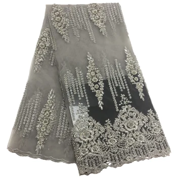 

African lace fabric 2020 High quality Nigerian French Manual design lace fabric wedding dress