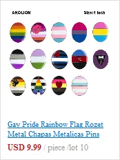 Значки ЛГБТ штырь металлический Радужный значок штыри гей Прайд лацкан Pinback