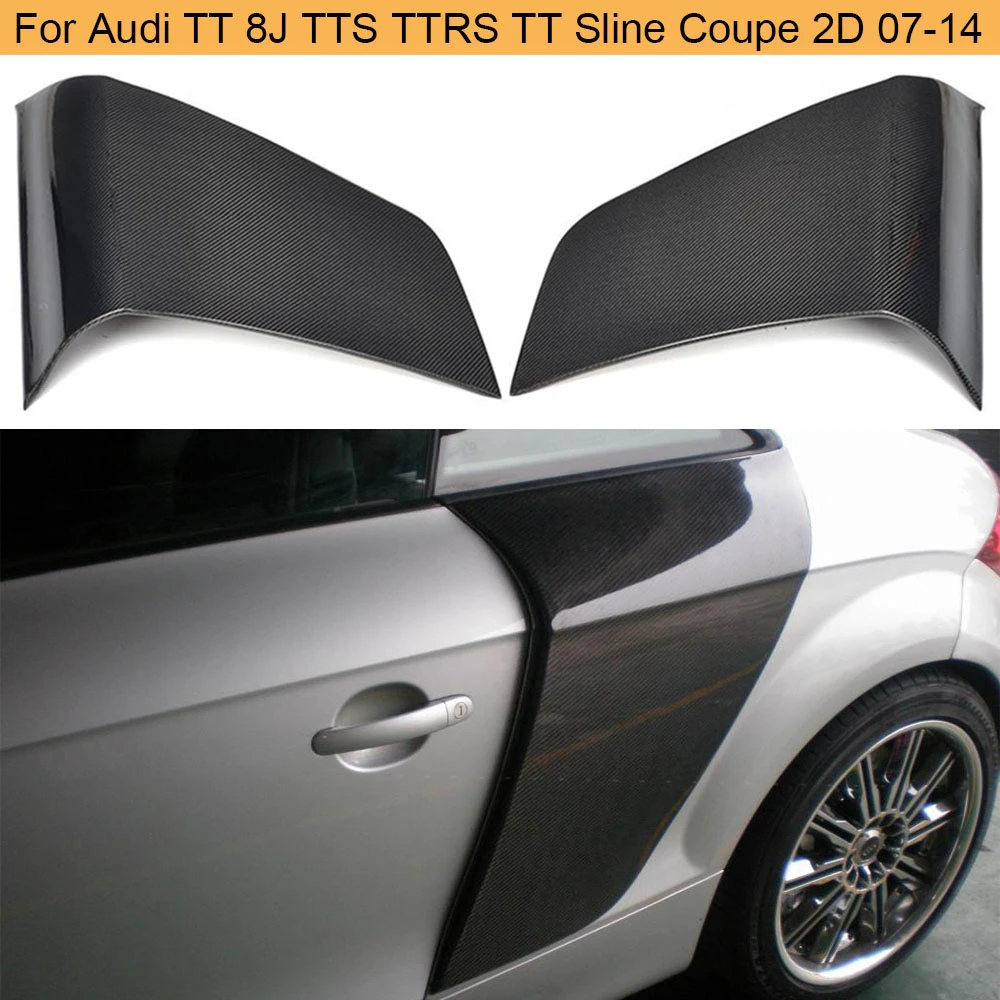 カーボンファイバー背面ドアフェンダー車ガードボードアウディtt 8j Tts Ttrs Tt Slineクーペ2ドア07 14車のサイドドアフェンダー Bumpers Aliexpress