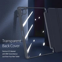 Etui na ipada do 2021 Mini 6 Pro 11 9. Generacji etui 10.2 2018 9.7 5/6th Air 2/3/4 10.5 10.9 PU Silicon Transparent Cover Funda 5