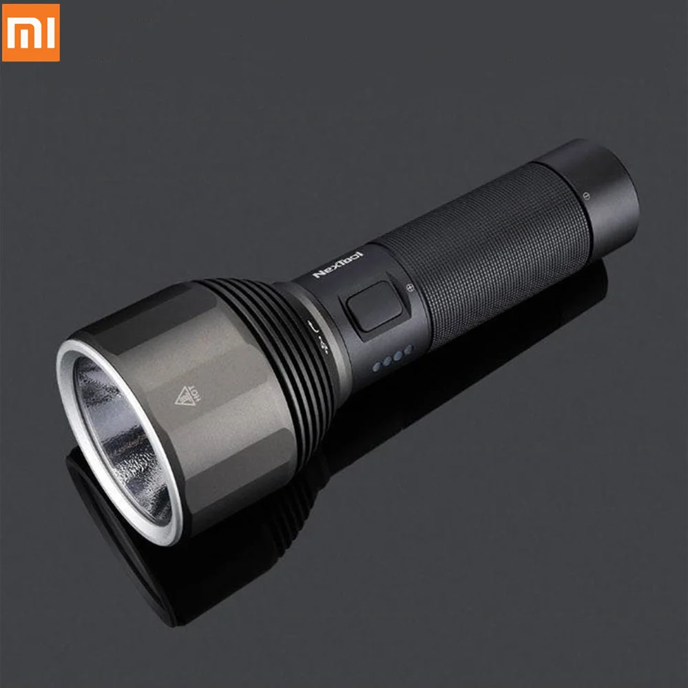 Billige XIAOMI Youpin NexTool 2000lm taschenlampe 380m Suche Taschenlampe 5 Modi IPX7 wiederaufladbare wasserdichte LED taschenlampe typ C ladung