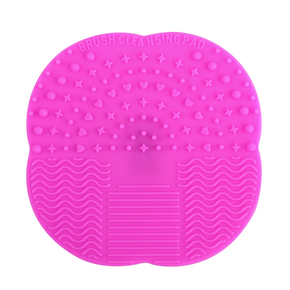 1 шт. Силиконовые кисти для макияжа коврик для очистки макияжа моющая щетка чистящий коврик косметические кисти силикагель скруббер доска - Цвет: rose red