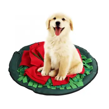 

Plush Fabric Round Washable Mat Pad for Sniffing Training Activity Blanket Pet Dog Interactive Puzzle Toy Dogs House Beds Mat