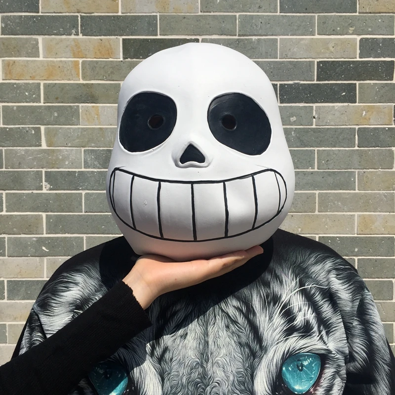 Высокое качество игра Undertale Sans Карнавальная маска синий черный глаз латексный шлем маска для детей и взрослых вечерние Хэллоуин причудливый мяч реквизит