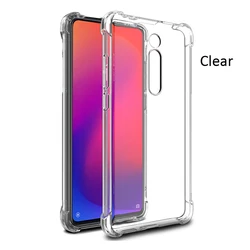 Transparent Shockproof Silicone Phone Case - Clear Back Cover with Airbag Protection for Redmi K20 (Clear)