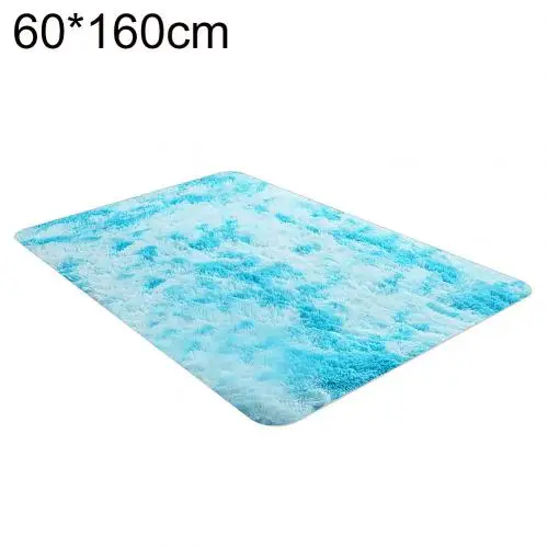 Sky Blue 60x160cm Пестрый галстук-краситель градиентный ковер журнальный столик для гостиной коврик Сетка Красный Длинные волосы моющиеся Спальня ковер - Цвет: Sky Blue 60x160cm