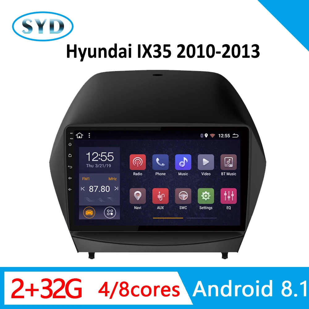 

Car Radio 2G+32G for Hyundai Tucson IX35 2010 2011 2012 2013 DVD player Android 8.1 9" GPS Navi multimedia system TV Carplay SWC