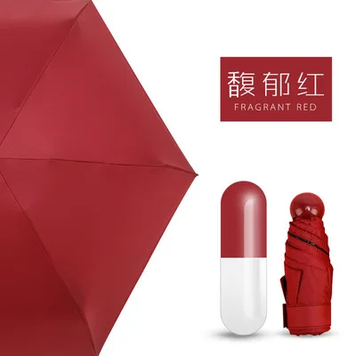 Umbrella C Мини-зонт Карманный художественный пластиковый артскрин 8 костей капсула Зонт Карманный Пять милых зонтов креативный Betty Boop QZH121 - Цвет: Umbrella C