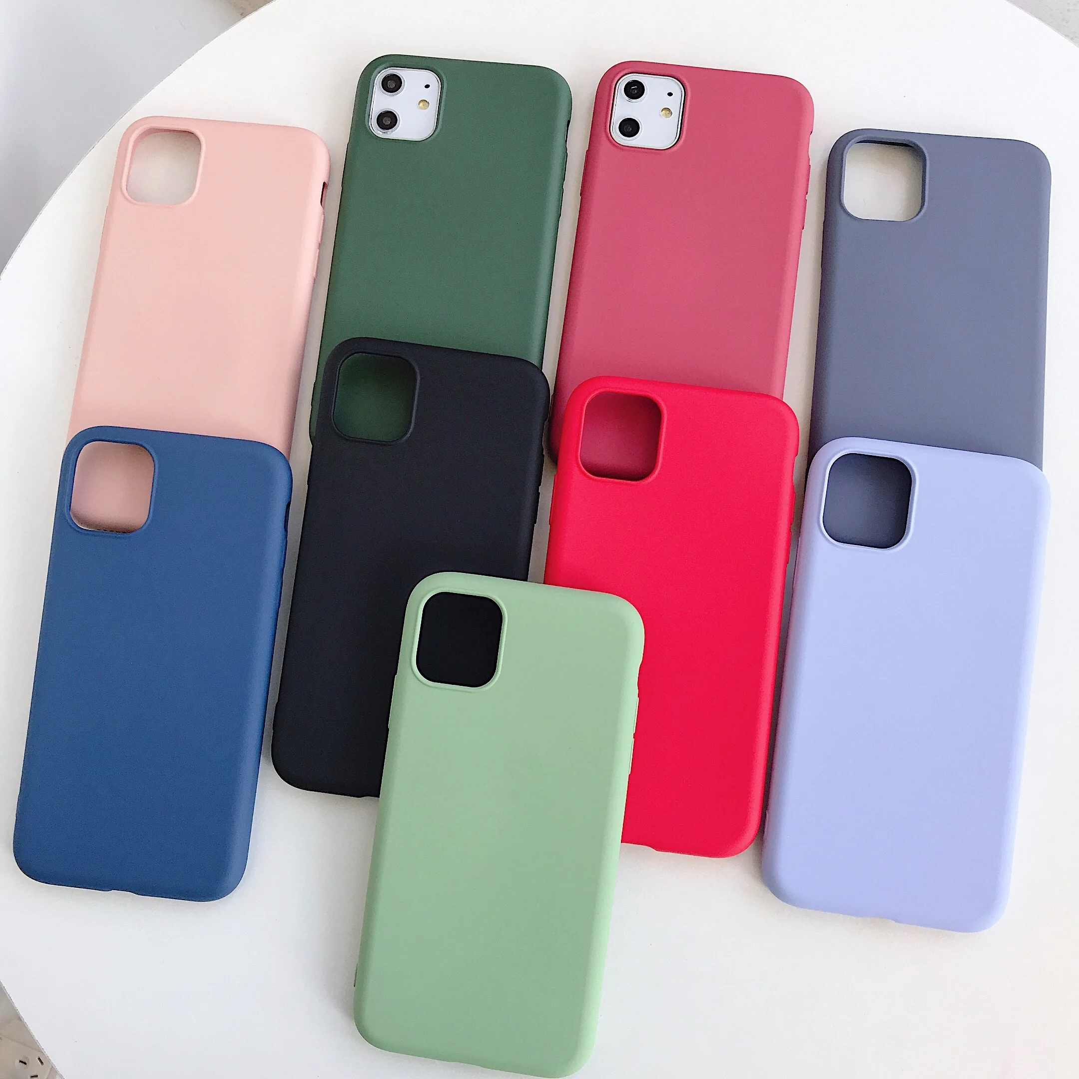 Liquid Silicone Phone Case For Xiaomi 8 9 10 SE Lite CC9E Note Pro Redmi 6 7A 8A 7 8T K20 K30 Back | Мобильные телефоны и