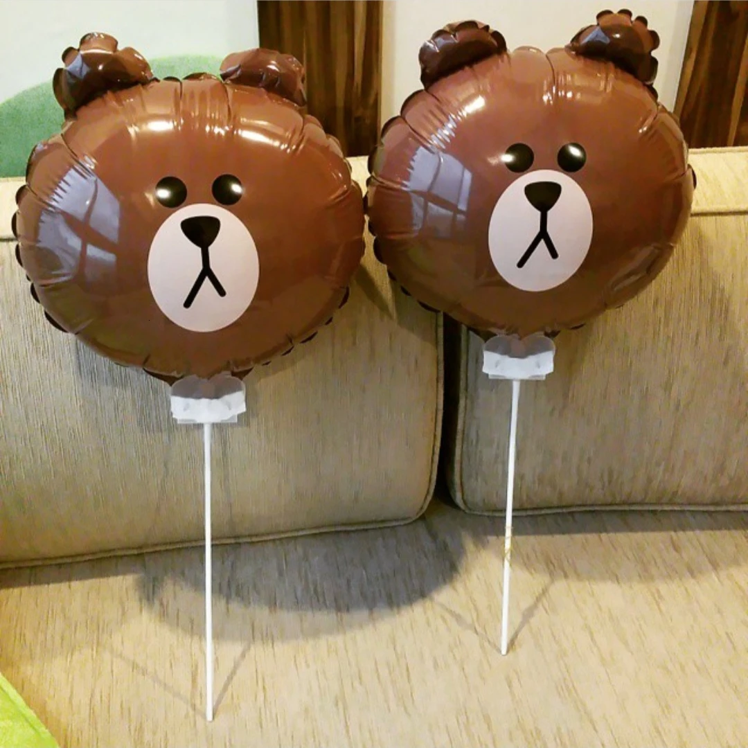 

1pc Cartoon Brown Bear Aluminum Film Ballons Birthday Party Decorations Children Inflatable Ballons Baby Shower Toys