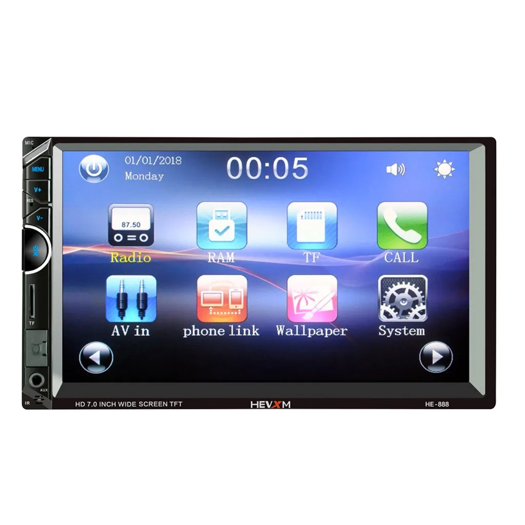 Многофункциональный hevxm HE-888 7 дюймов HD Автомобильный BT Mp5 плеер Mp3 FM одна машина для iOS для Android Мобильный Интернет монтажный# P15