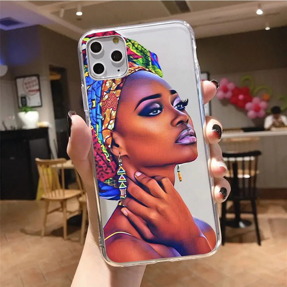 Cartoon South Africa Woman Phone Case For iphone 15 14 13 Pro Max 12mini 12 11 ProMax XS MAX XR SE2 14 Plus X