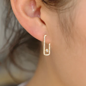 

2019 Real 925 Sterling Silver Lovely girl women Vintage Earrings Crystal no floating beaded France anniversary simple Jewelry