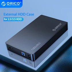 ORICO – boîtier pour disque dur externe SATA vers USB 3.5, 3.0 pouces, avec adaptateur secteur 12V/2a, supporte 18 to UASP, sans outil 