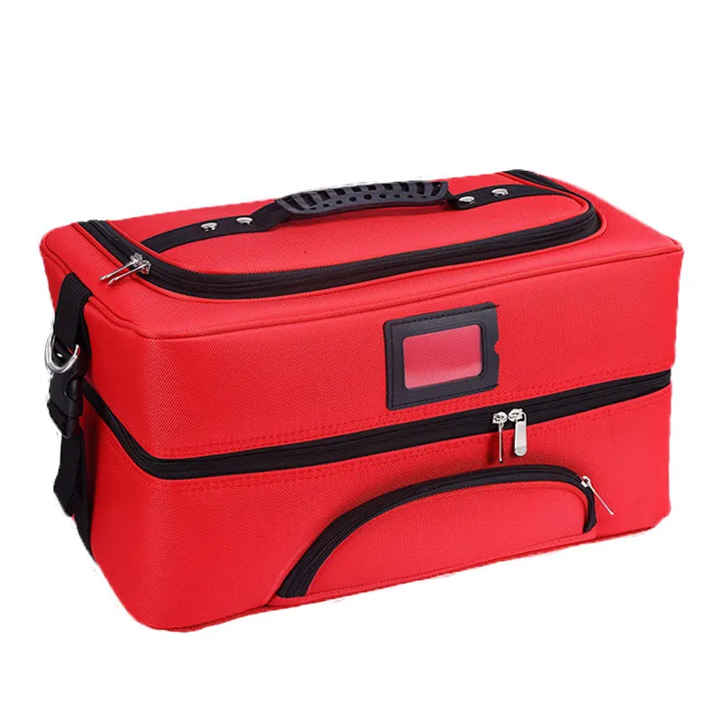 Nieuwe Dubbele Open Grote Capaciteit Cosmetische Tas Oxford Doek Make Case Beauty Tool Box Dames Handtas Effen Kleur Toilettas Kit 1p Nieuwe Dubbele Open Grote Capaciteit Cosmetische Tas Oxford Doek Make Case Beauty Tool Box Dames Handtas Effen Kleur Toilettas Kit 1p