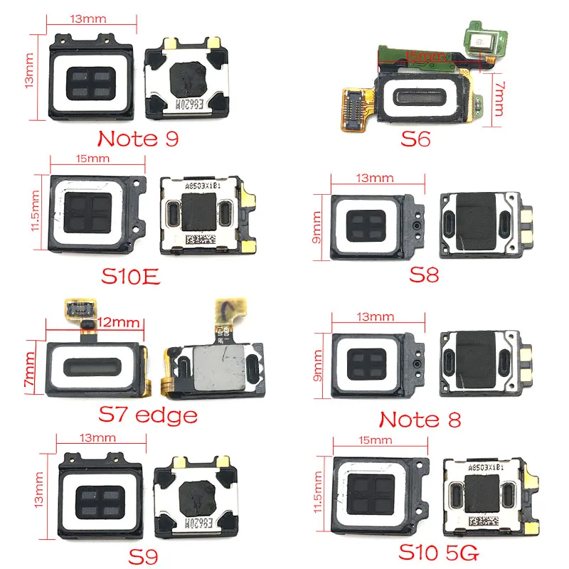 Шлейф динамика шт Динамик звуковой приемник с гибким кабелем для samsung Galaxy S10 S10e S9 S8 плюс S7 S6 Edge Note 8 9 S5 S4 мини