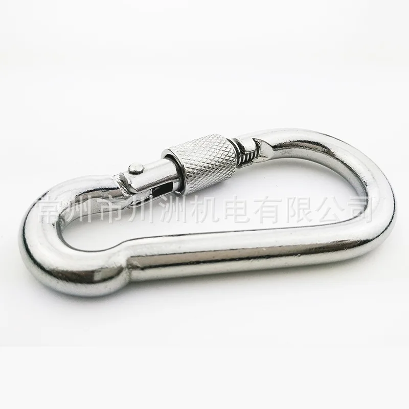 304 Stainless Steel Band Nut Spring Clip Chain Buckle Lock Safety Buckle Mountain Climbing Insurance Deduction Specification Ful
