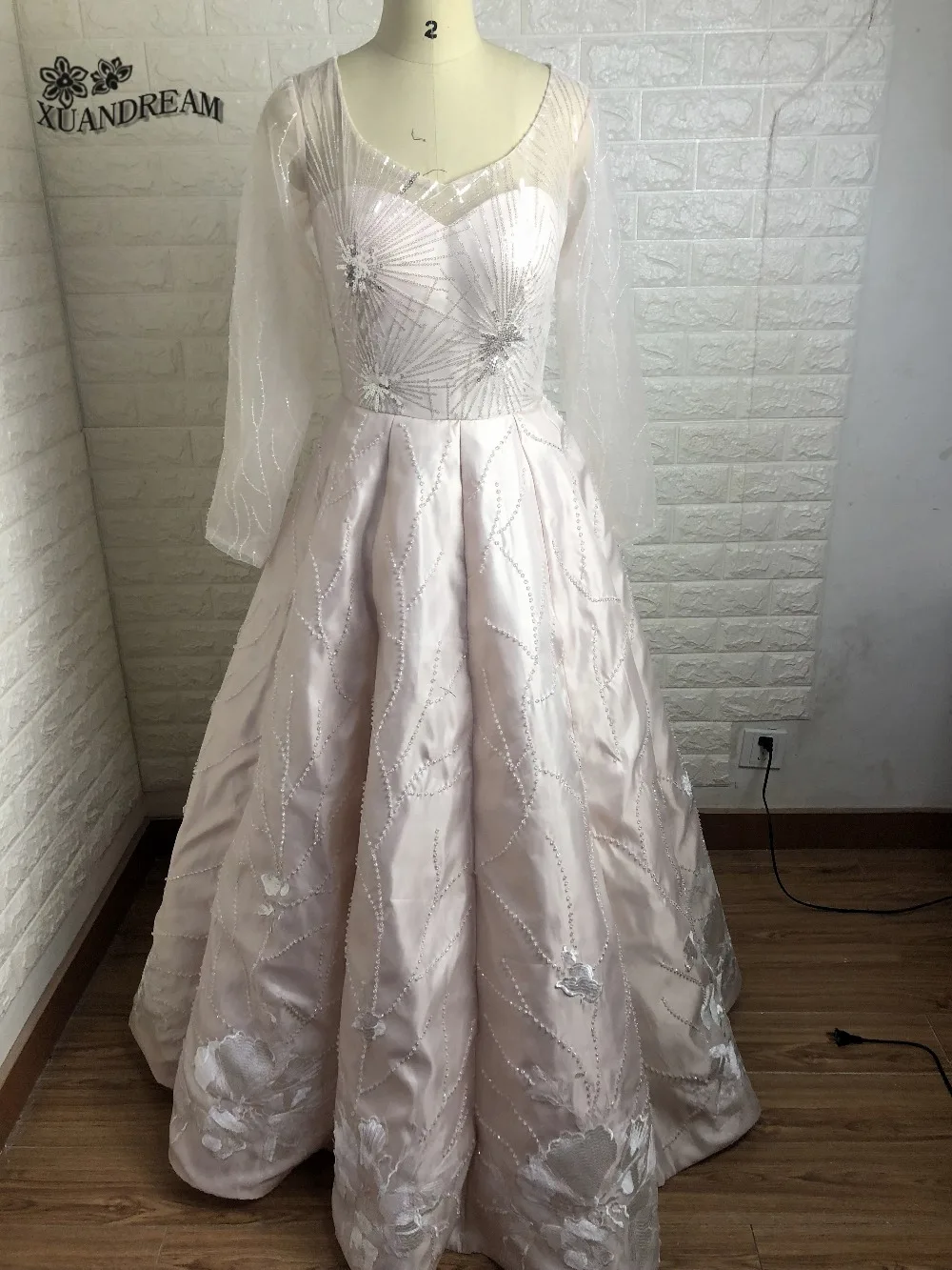 XUANDREAM, элегантное платье, vestido de formatura gaga robe fille d'honneur, пышная юбка, шикарные платья для выпускного вечера с тяжелыми кристаллами, длинное платье