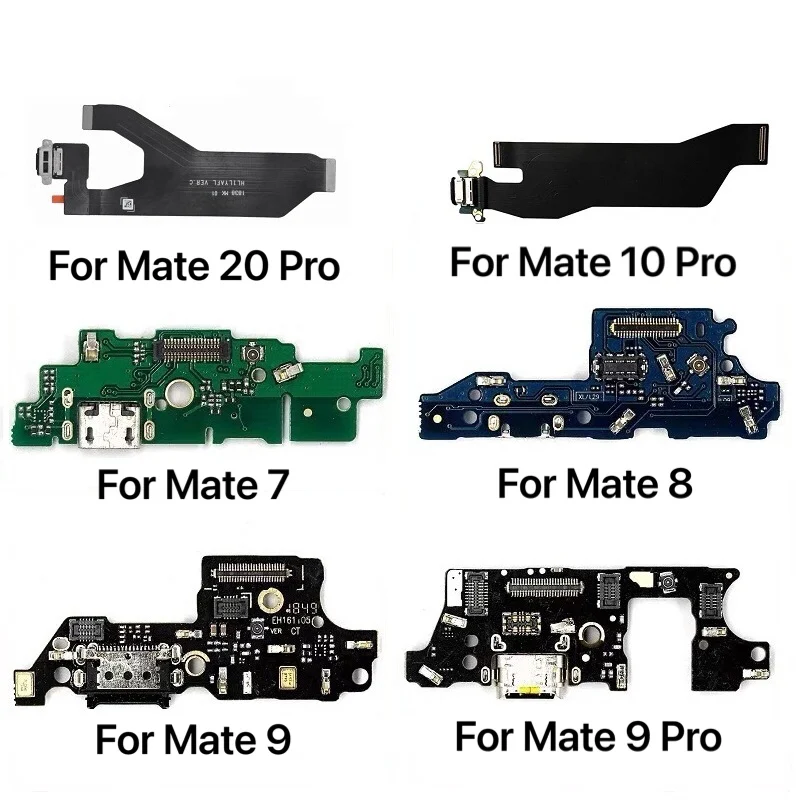10pcs/Lot For HuaWei Mate 7 8 9 10 Pro 20 Lite Charging Port Connector Board With Microphone Mic Parts Flex Cable | Мобильные