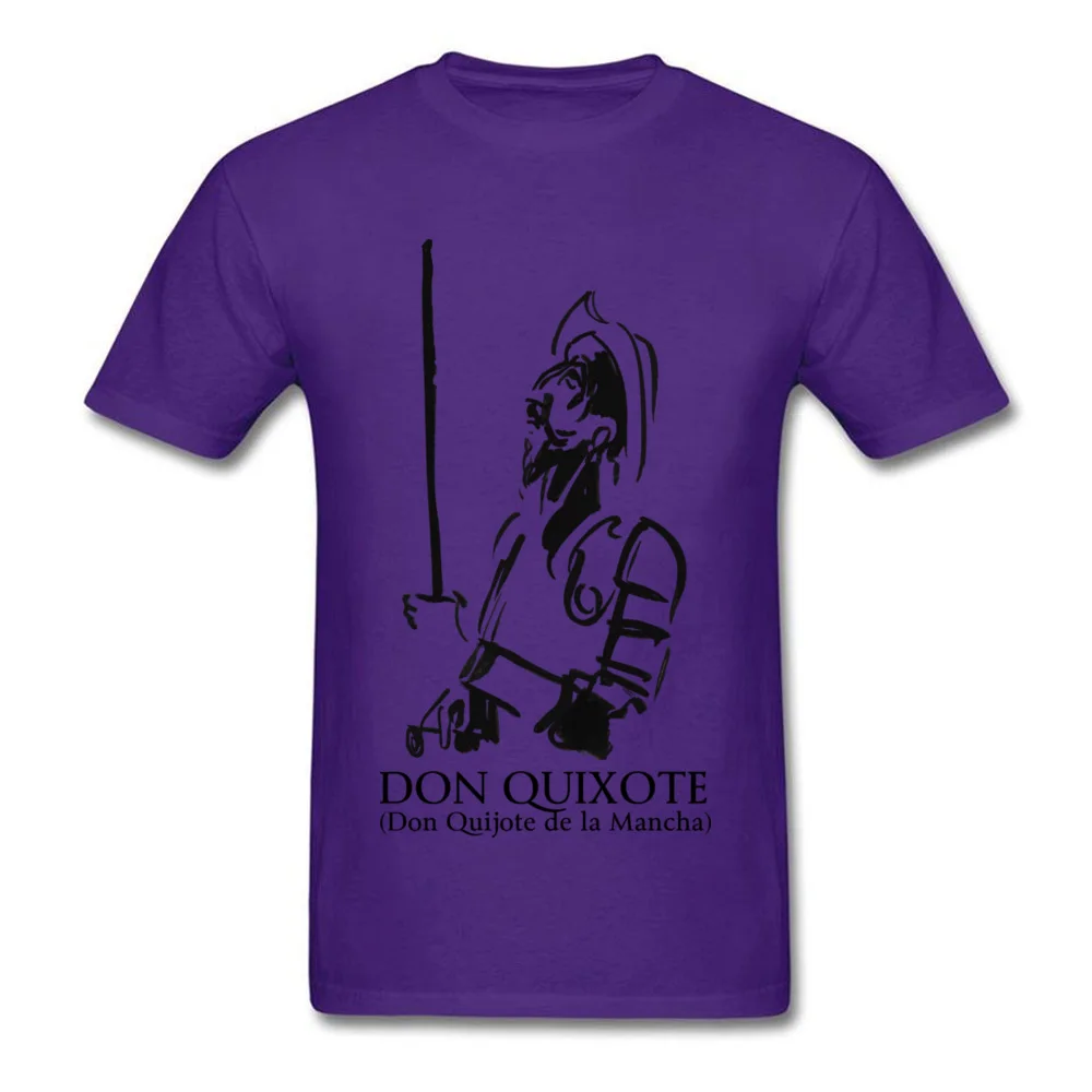 Don Quixote/мужские футболки облегающие из хлопка с круглым вырезом и короткими
