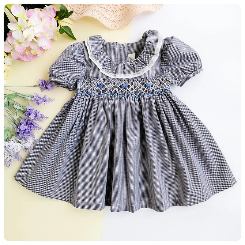 Г., летнее испанское платье для маленьких девочек одежда для младенца, Вечерние Платья с цветочным узором для маленьких девочек, vestido infantil - Цвет: Серый