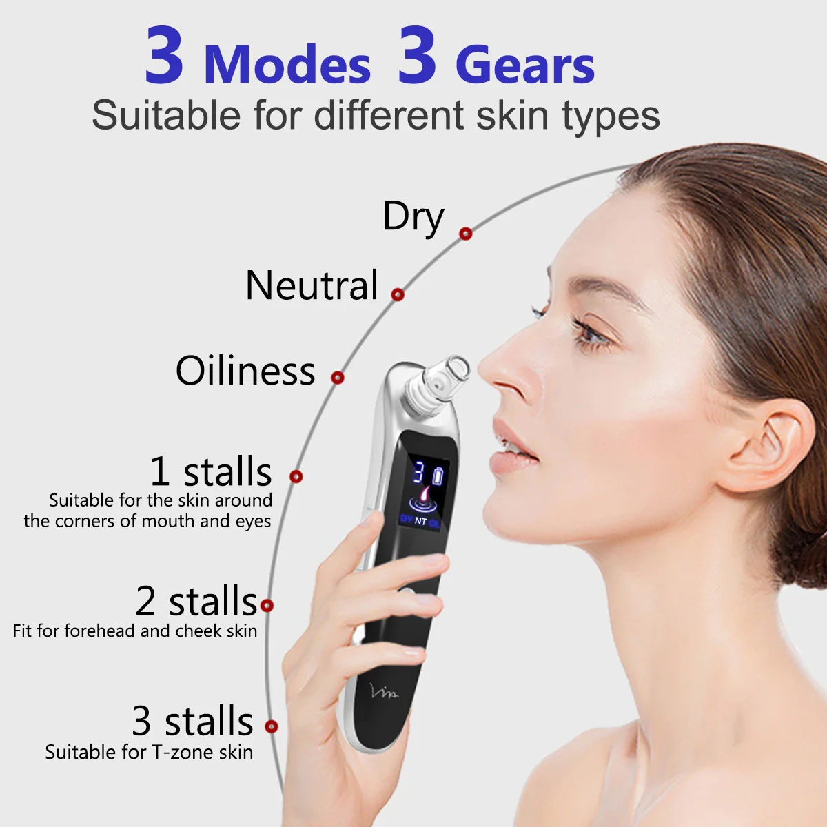 Price Face Nose Acne Black Dot Pimple Blackhead Remover Electric Blackhead Vacuum Cleaner Pore Machine with 6 Head Skin Care Tools