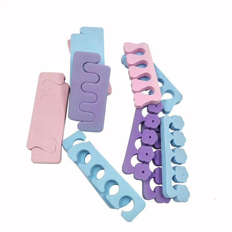 2PCS Random Color Nail Art Soft Sponge Finger Toes Separators Pedicure Manicure Beauty Tool Feet Care | Красота и здоровье