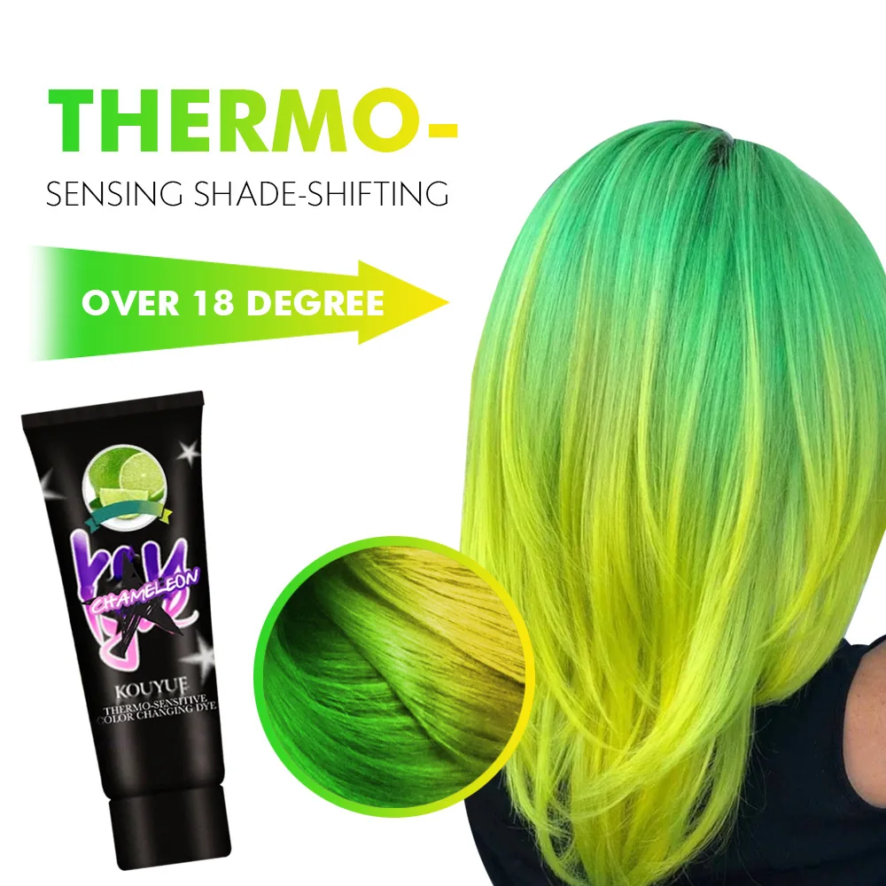 Magical Thermochromic Hair Color Dye Cream Grey Purple Green Blue Hair  Color Dye Cream Semi Permanent Paint Hair Styling Tools|Hair Color| -  AliExpress