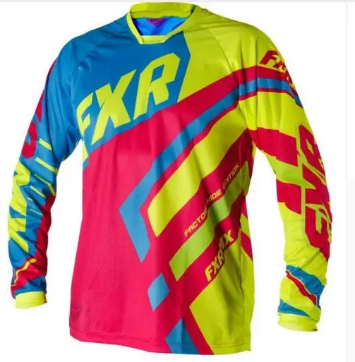 FXR MTB moto Cross Jersey MX BMX внедорожный мото cicleta de carreras de manga larga Camiseta para Yamaha moto GP de negro