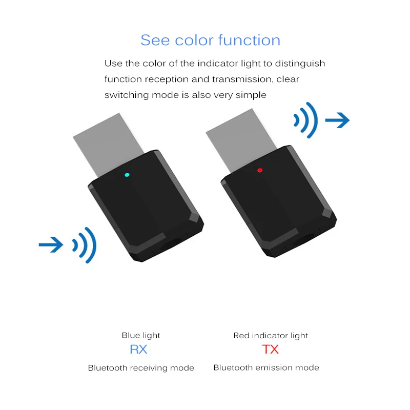 5,0 USB Bluetooth передатчик, bluetooth-ресивер адаптер ТВ мини 3 в 1 3,5 мм AUX аудио беспроводной адаптер ключ для автомобиля комплект для ПК