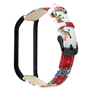 

Ouhaobin leather Band For Xiaomi Mi Band 4 Metal Case Cover For Xiaomi Mi Band 4 smart wristband Accessories