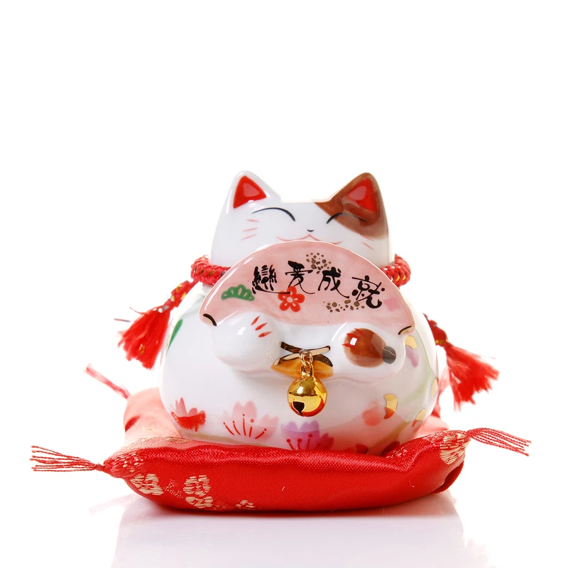 Lucky Cat Керамика любовь Декор для дома, с изображением кота фарфоровое украшение Бизнес подарок Lucky Cat Копилка изделия фэн-шуй