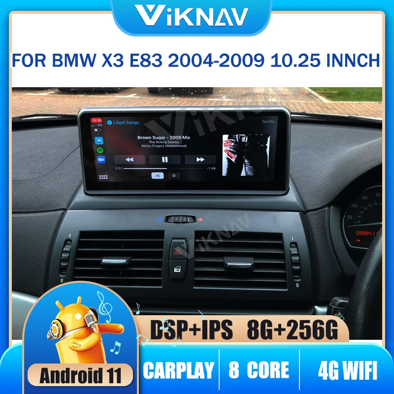 

12.3 INCH Android 11.0 Car Radio DVD Multimedia Player For BMW X3 E83 2004-2009 GPS Navigation auto Stereo Carplay 2DIN