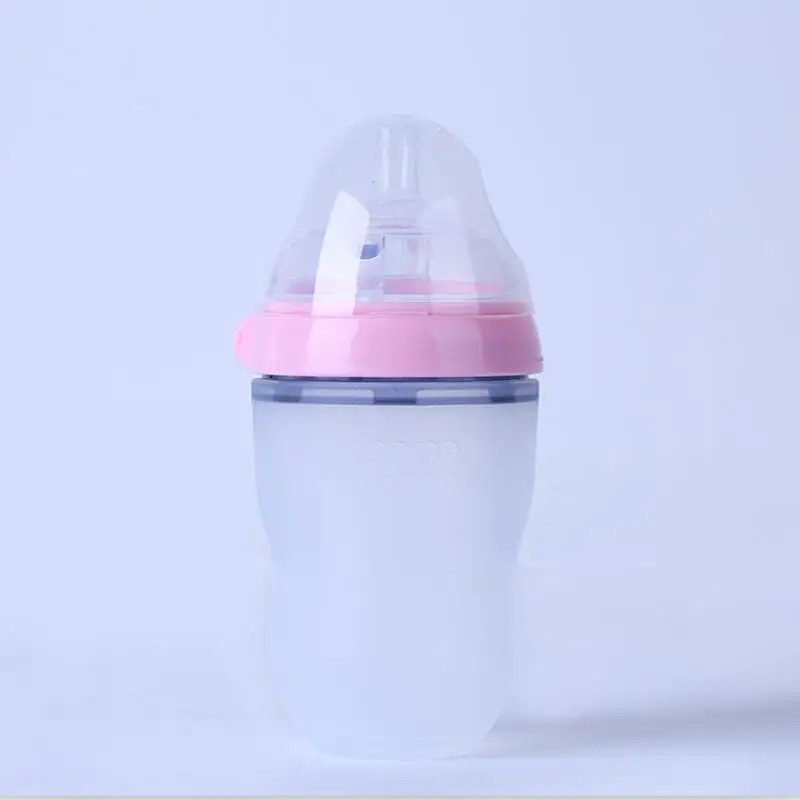 Silicone Baby Bottle baby milk silicone feeding bottle (Spoon bonus) bottle children mamadeira nipple