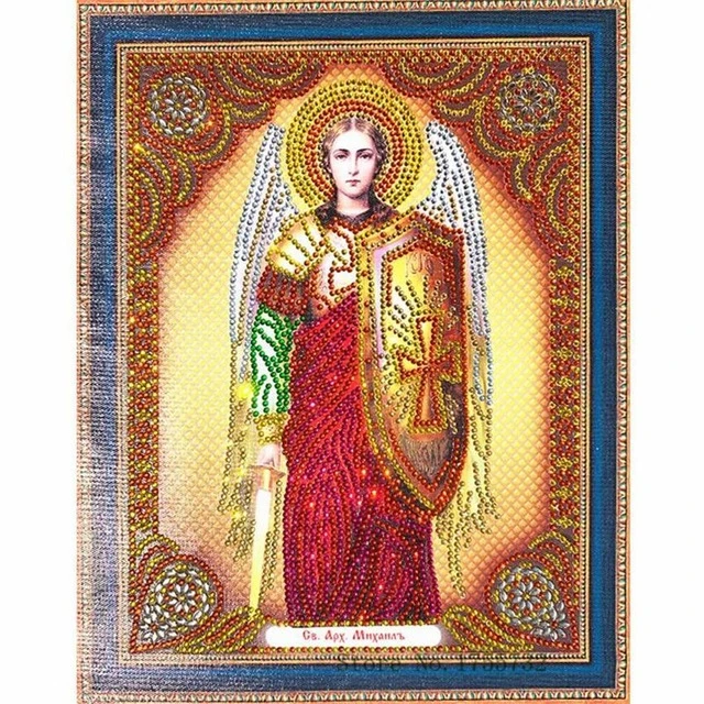 LP116 AZQSD Special Shaped Round Drill 27x33 Diamond Painting Religious Embroidery Icons Rhinestones Picture Full Display Home Deecor - Цвет: LP116