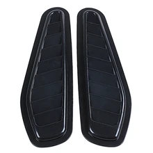 TOP!-2 Pcs Black Plastic Car Engine Hood Air Scoop Vent Side Fender Cover