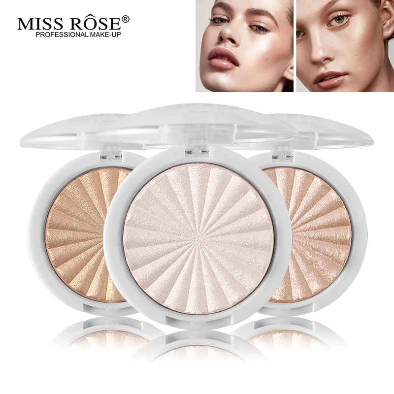 Miss Rose Face Makeup Glitter Highlighter Palette Golden Shimmer  Highlighter Base Illuminator Make Up Contour Bronzer| | - AliExpress