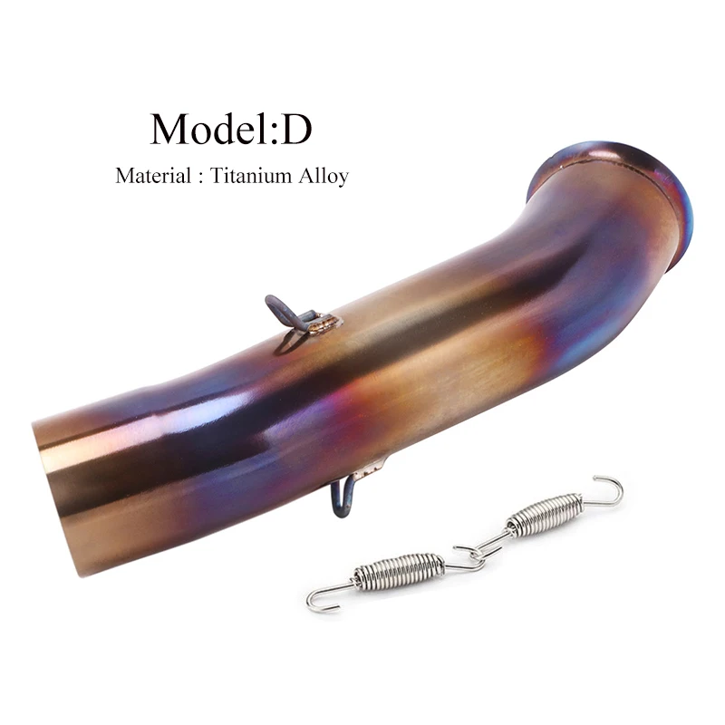 Выхлопная труба мотоцикла для KTM Duke 125 250 390 RC390 титановый сплав среднего соединения труба скольжения - Цвет: D