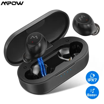 

MPOW M7 Wireless Bluetooth 5.0 TWS Earbuds Music Hifi Sport IPX7 Waterproof Earphones USB-C Charging 30Hours Headset For Phone