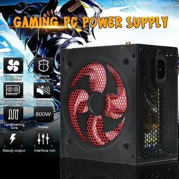 

Gaming PC Power Supply PFC Silent Fan ATX 12V 2.31 PC Supply Gaming Computer Power SATA For Intel PC AMD Computer 4pin I4V7