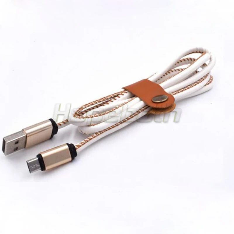 300 шт usb type-C кабель быстрое зарядное устройство Кожаный Плетеный кабель для samsung S9 S8 Xiaomi Redmi Note 7 Mi9 Быстрый USB-C зарядный шнур