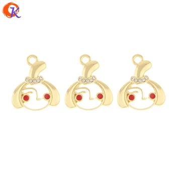 

Cordial Design 100Pcs 15*17MM Jewelry Accessories/DIY Making/Paint Effect/Rhinestone Pendant/Hand Made/Earring Findings/Charms