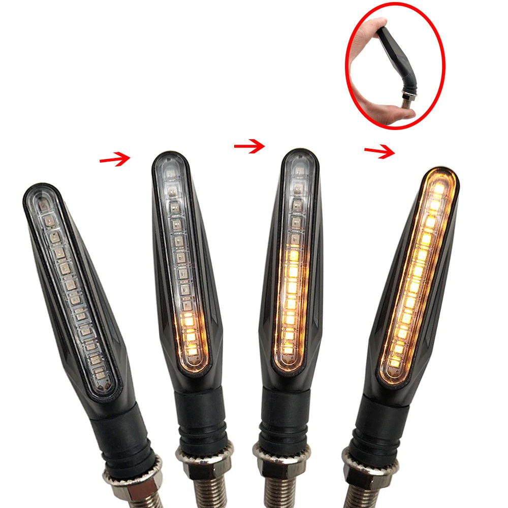 

Motorcycle LED signal light Universal Flexible Turn Indicator Light For Honda CB190R VT1100 GROM MSX125 forza 300 CB 400SF R650R